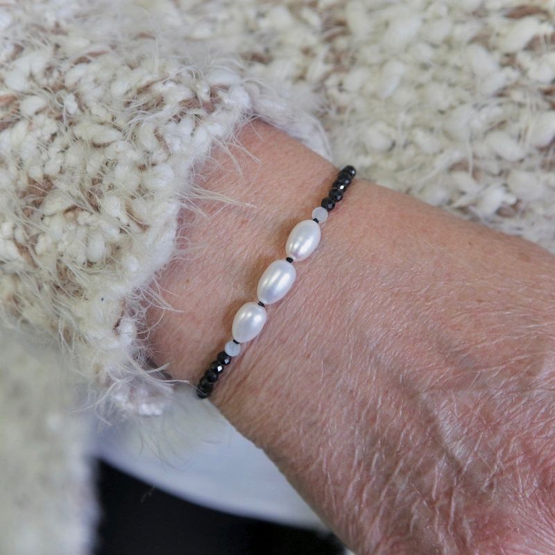 Bracelet Nuance en perles, spinels, aigues-marines et argent sterling