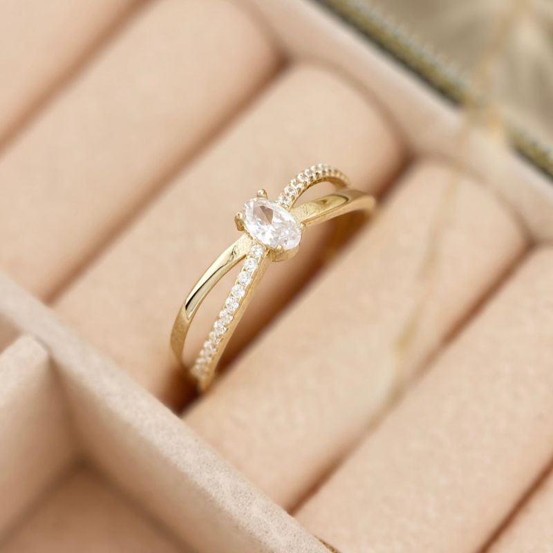 Bague Croisée en or 10K