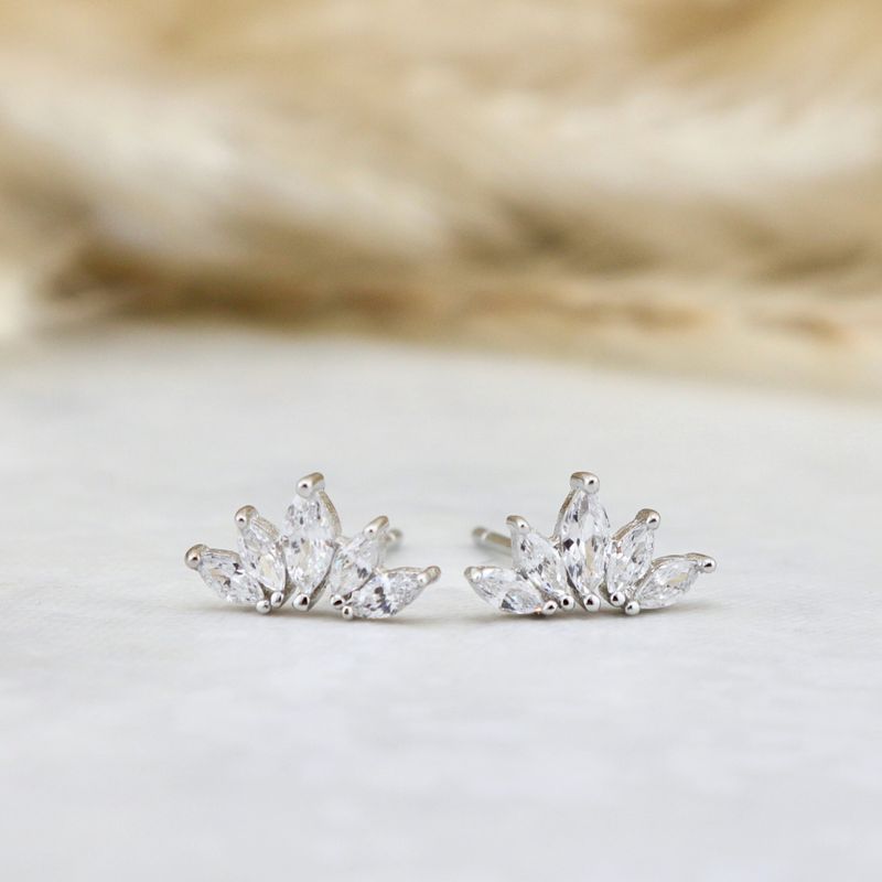 Boucles d'oreilles Marquise en argent sterling