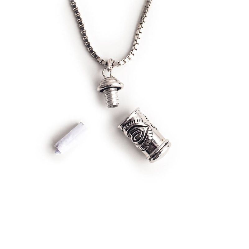 Collier boitier Protection en argent sterling - homme