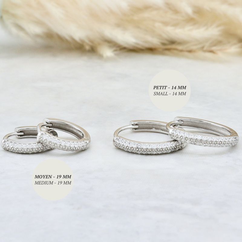 Boucles d'oreilles Huggies en argent sterling
