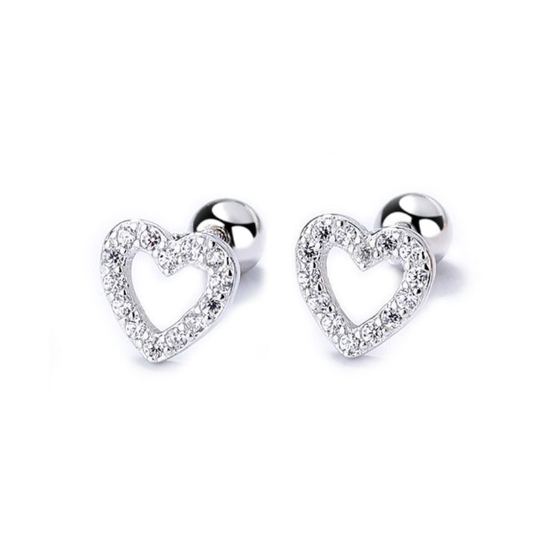 Boucles d'oreilles Coeurs en argent sterling