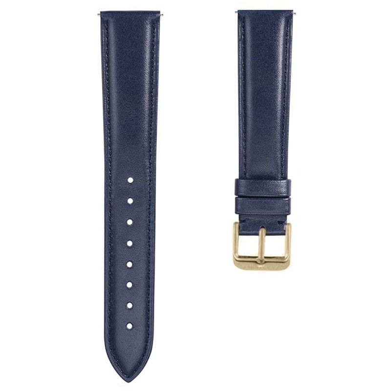 Bracelet de montre en cuir bleu - 18mm