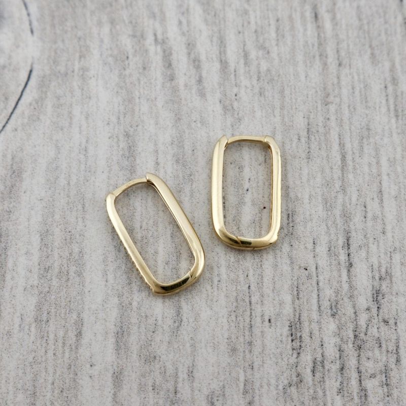 Boucles d'oreilles Huggies Minimalistes Scintillantes en or 10K