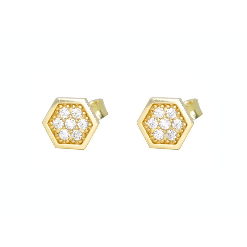Boucles d'oreilles Rayon de miel en or jaune, blanc ou rose 10K