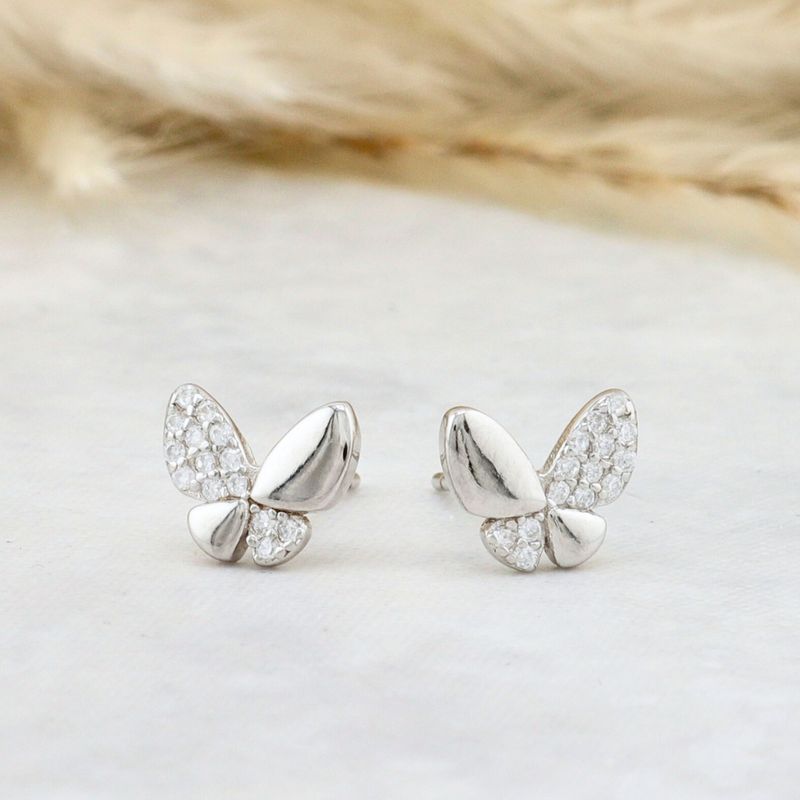 Boucles d'oreilles Papillons en argent sterling