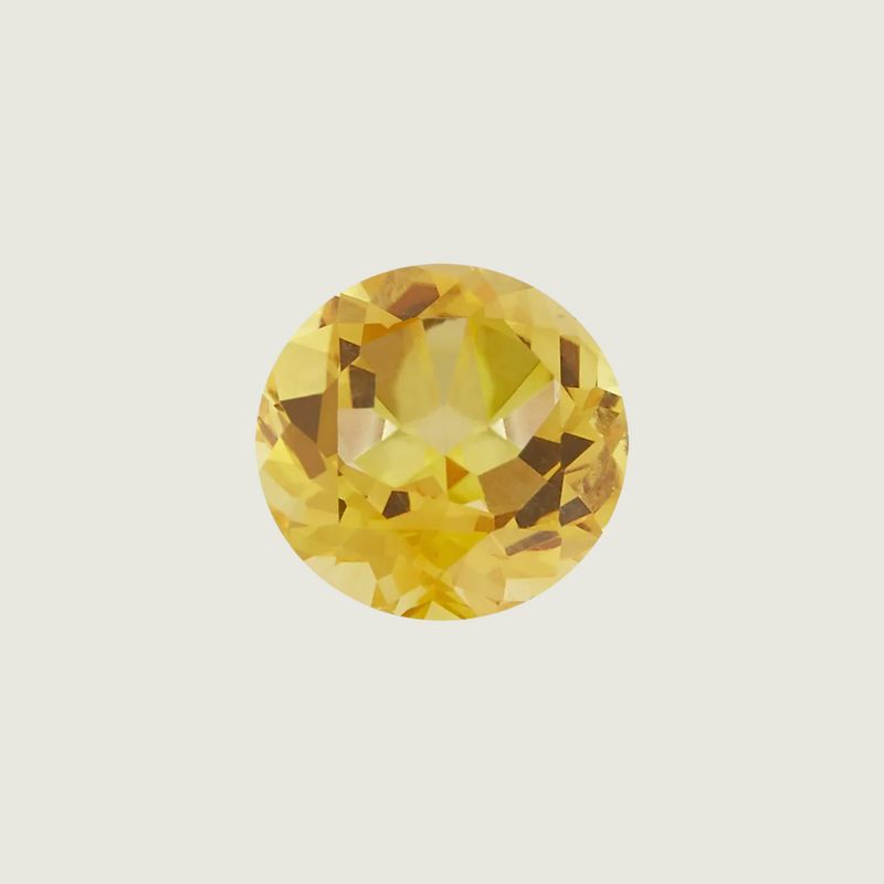 Citrine Naturel Taille Brillant Rond 8 mm