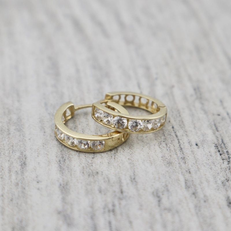 Boucles d'oreilles huggies Éclats en or 10K