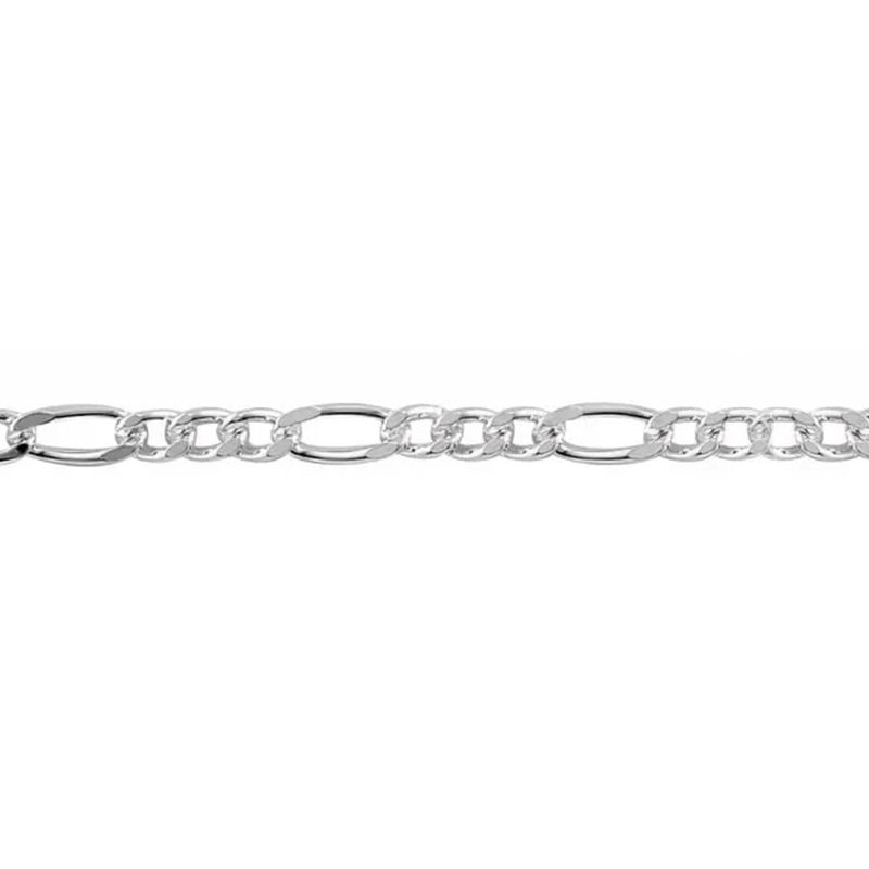 Chaîne Figaro en argent sterling