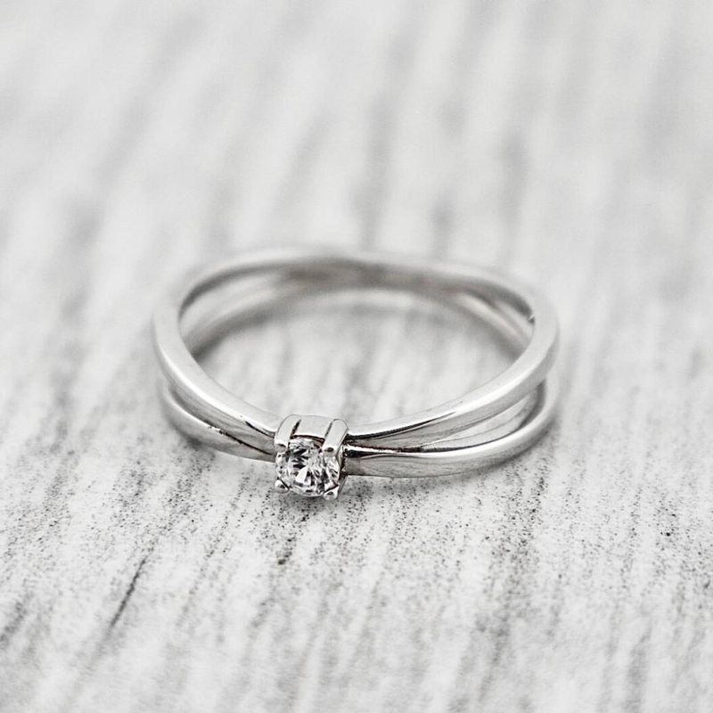 Bague Croisée en argent sterling