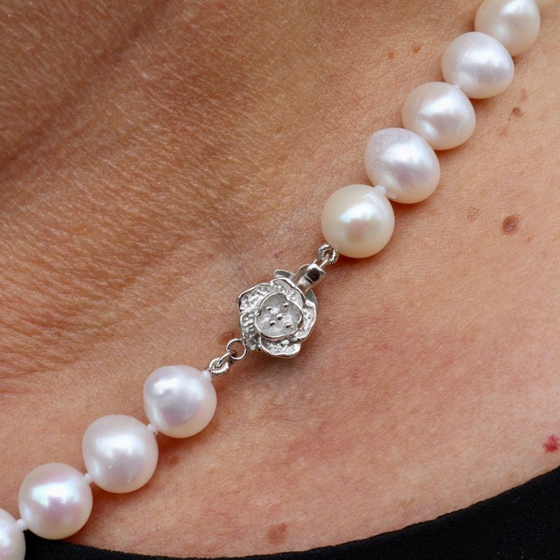 Collier de perles d'eau douce et argent sterling