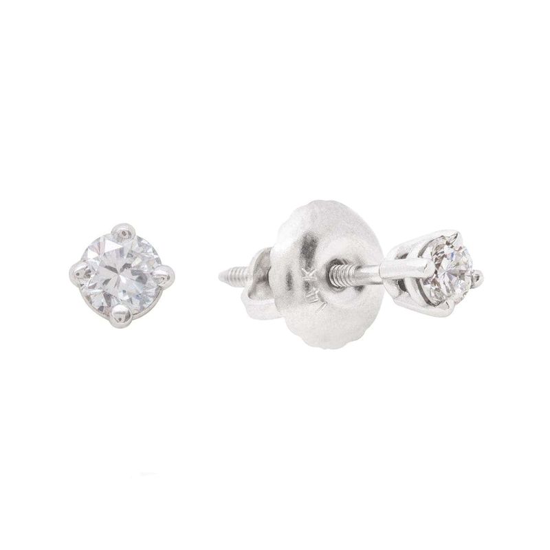 Boucles d'oreilles Classiques en or 14K et diamants