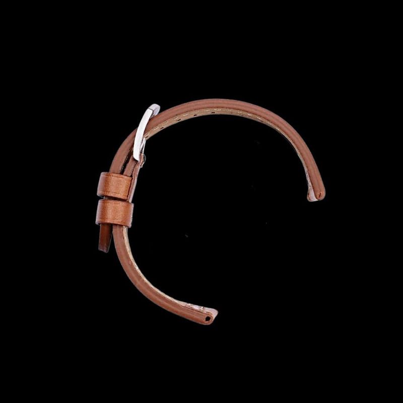 Bracelet de montre en cuir brun -  attache rapide