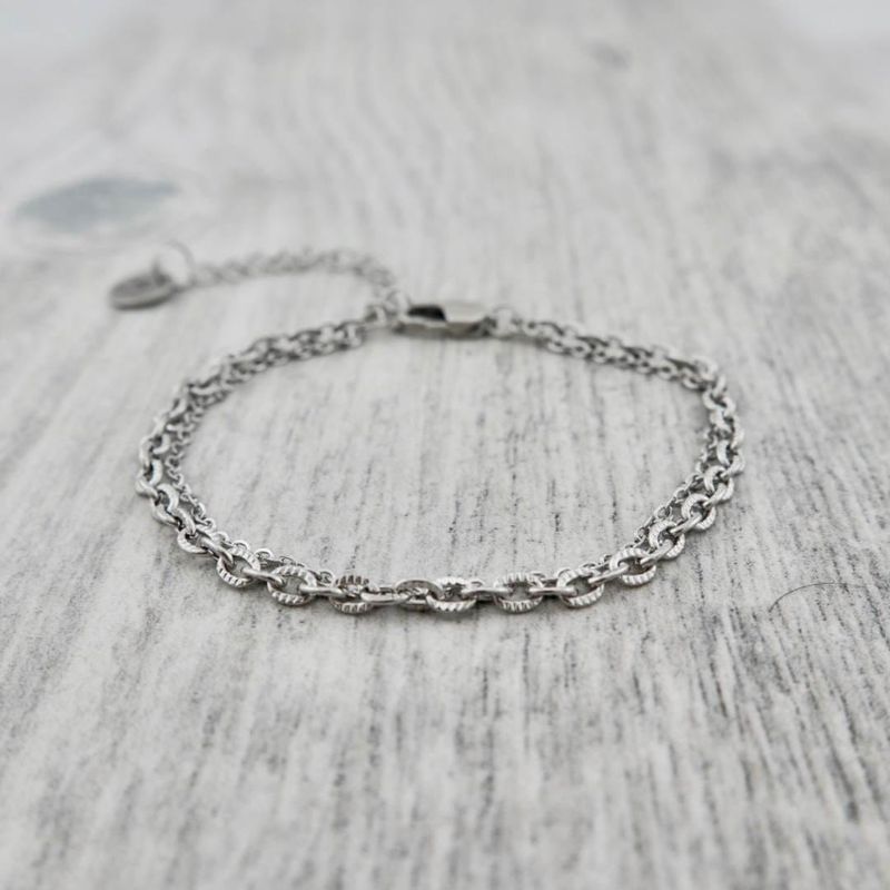 Bracelet Double Audace en acier