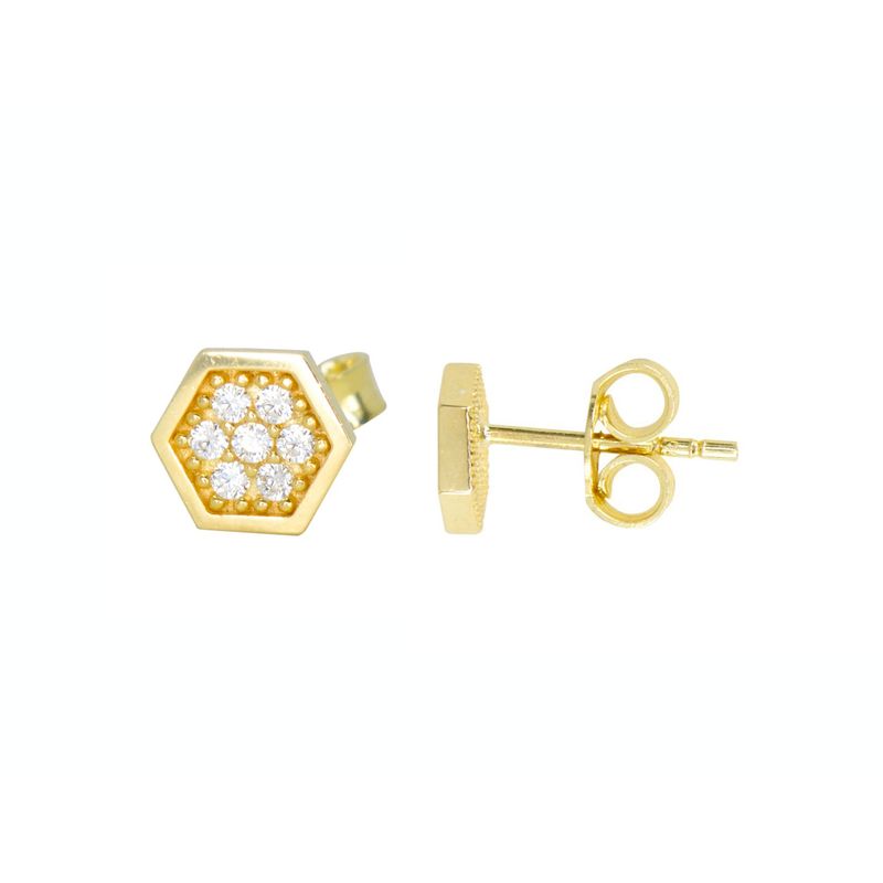Boucles d'oreilles Rayon de miel en or jaune, blanc ou rose 10K