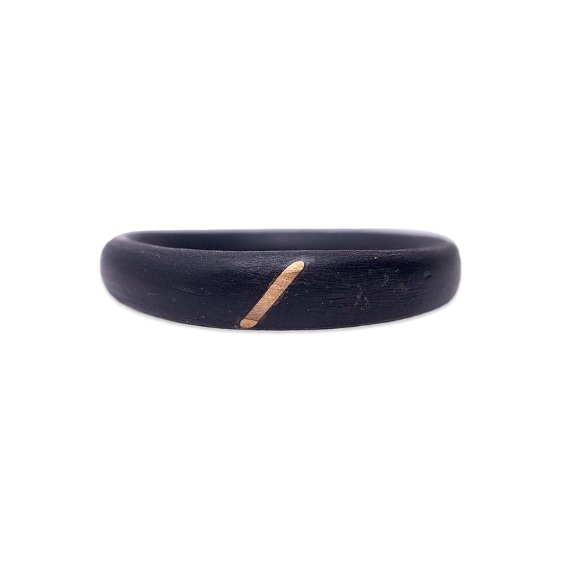 Bague en bois et argent sterling ou or 14K personnalisée