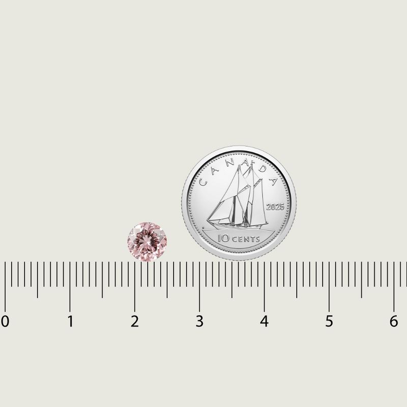 Spinelle Naturel Rose Taille brillant rond 6 mm