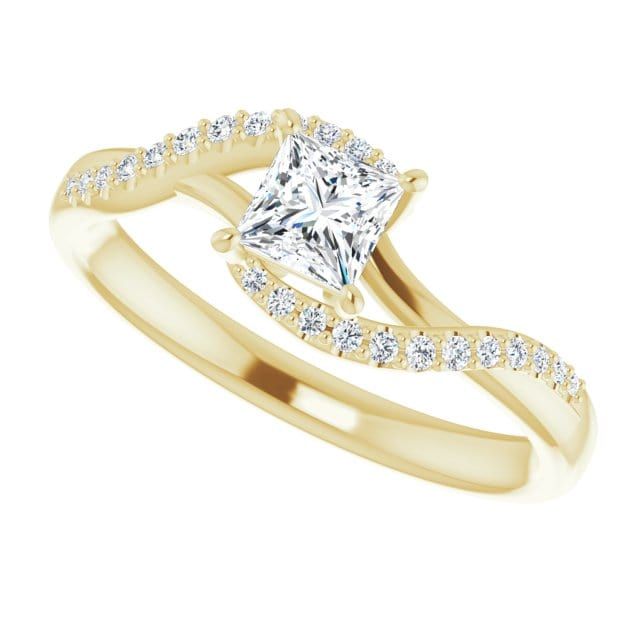 Bague Princesse en or 14K et diamants
