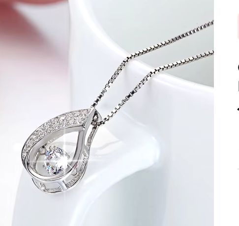 Collier Goutte scintillante en argent sterling