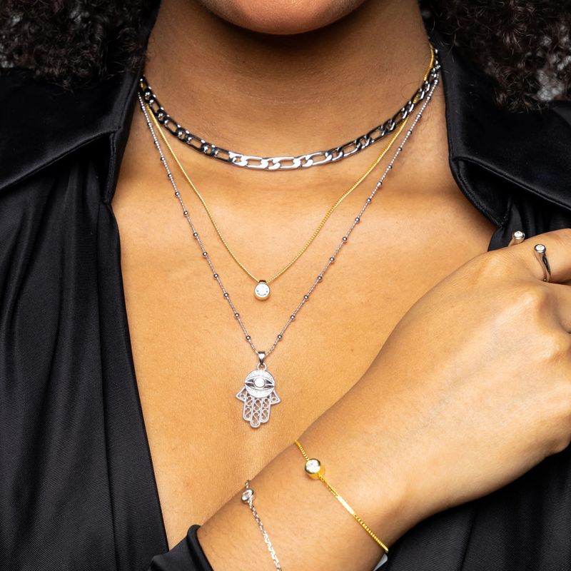 Bracelet Chaîne d'amour en argent sterling