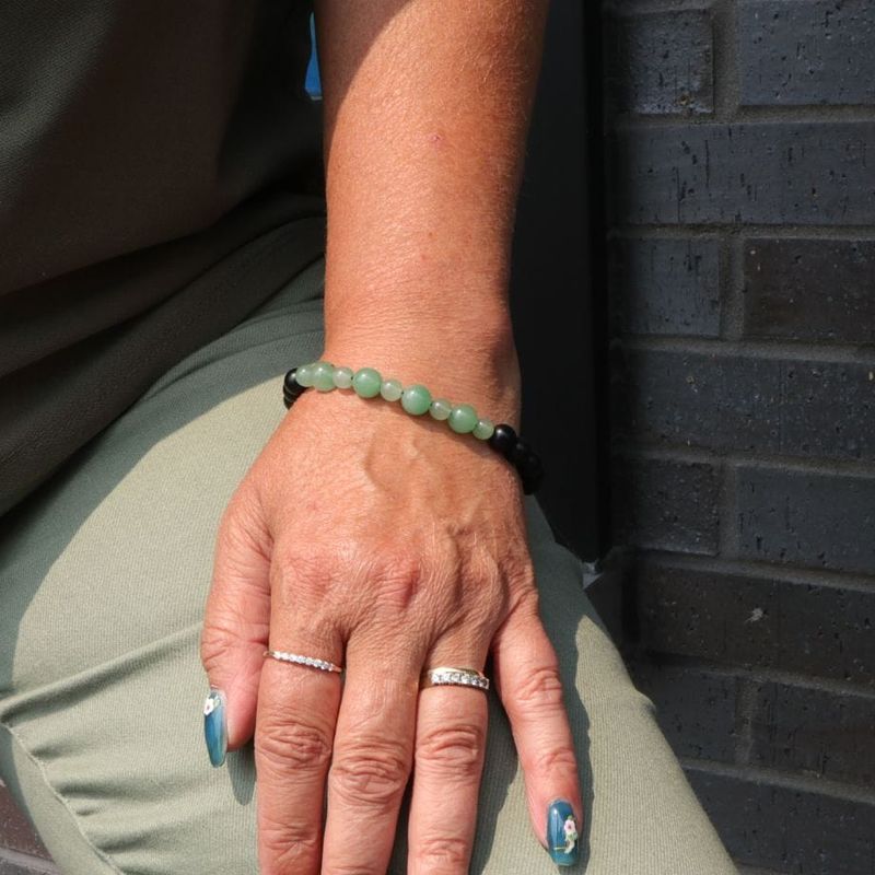 Bracelet Zack en onyx et aventurine