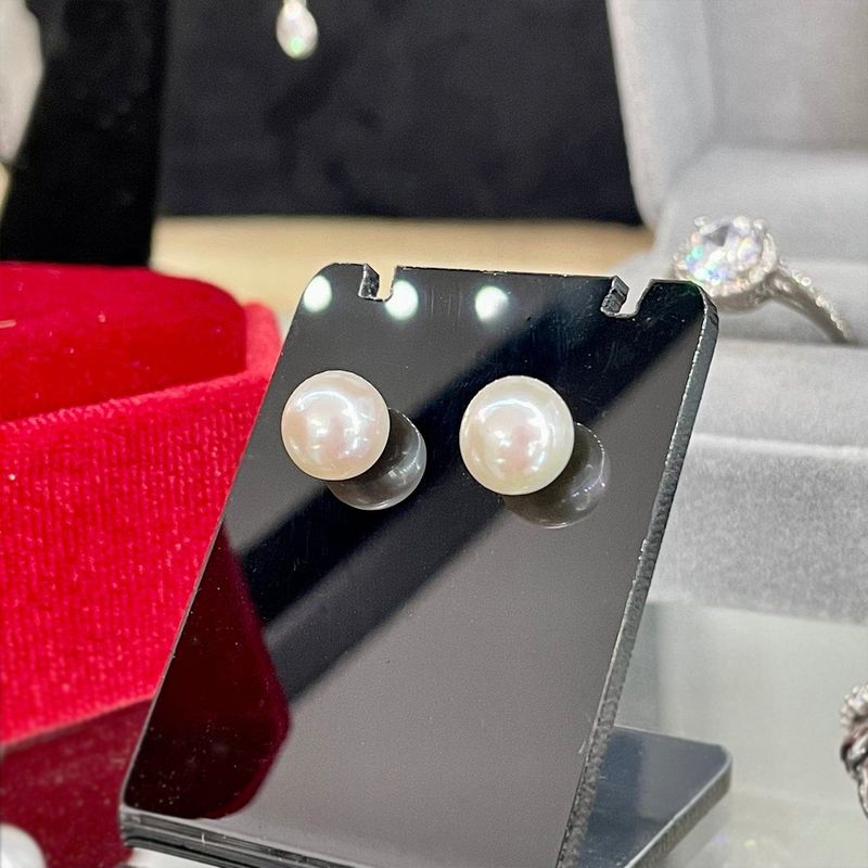 Boucles d'oreilles Perles Baroques 8mm en argent sterling