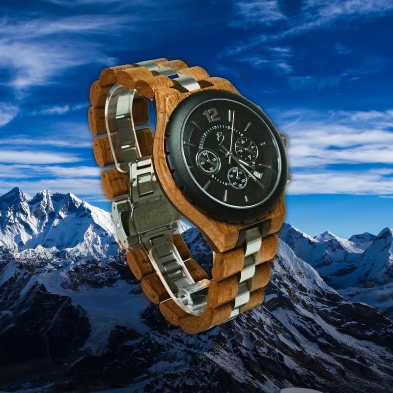 Montre Le Roy en bois de baril whisky recyclé