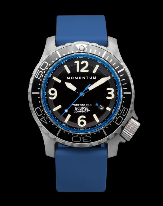 Montre à énergie solaire 44mm Torpedo bleu
