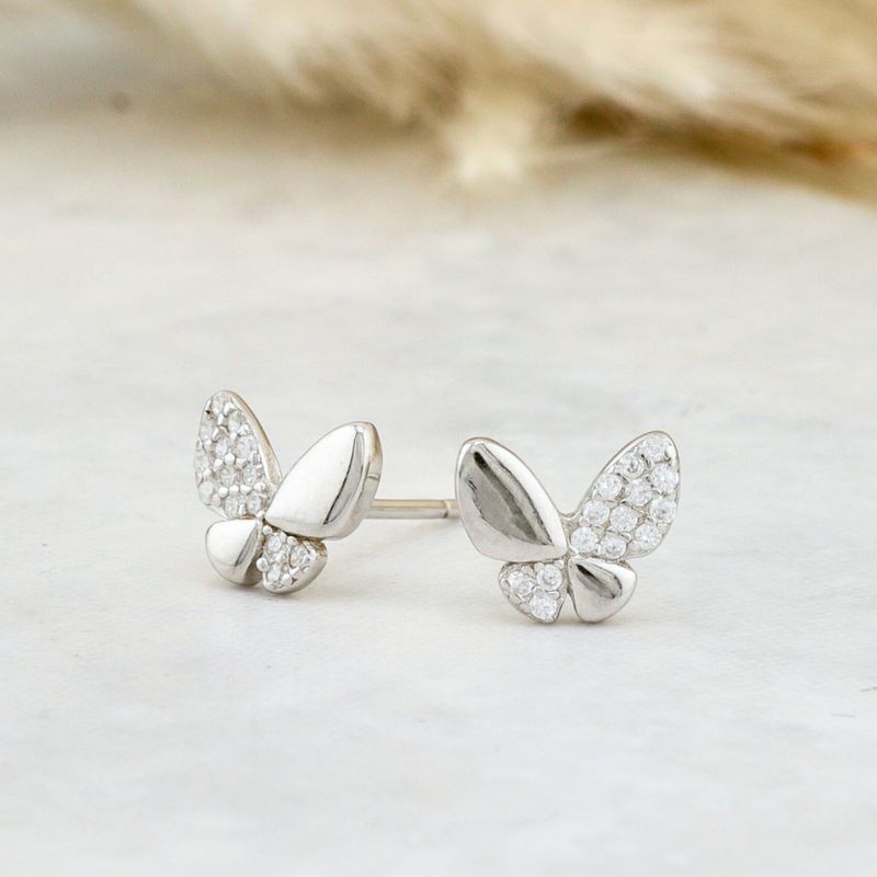 Boucles d'oreilles Papillons en argent sterling