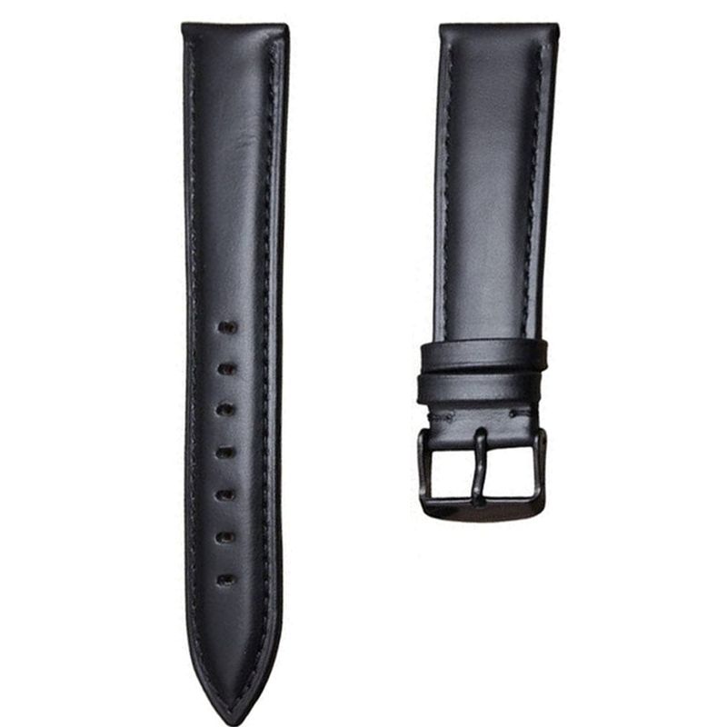 Bracelet de montre en cuir noir