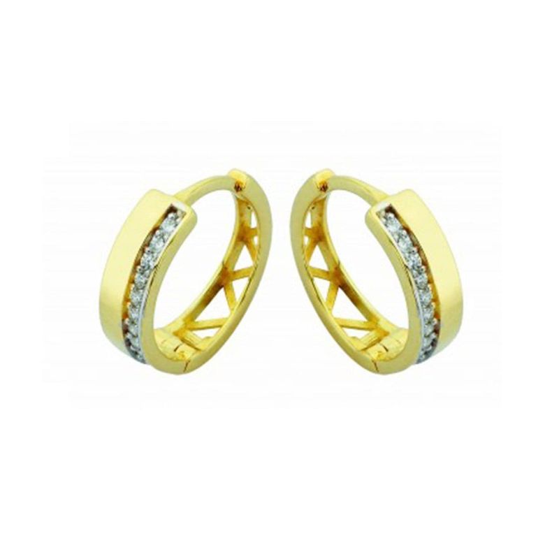 Boucles d'oreilles huggies 13mm en or jaune ou blanc 10k