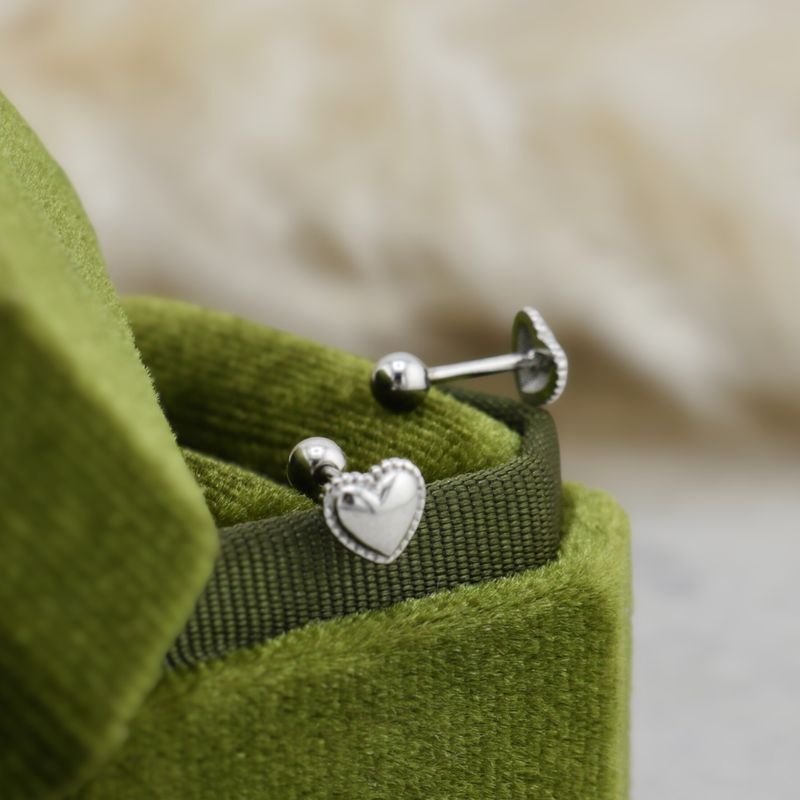 Boucles d'oreilles Coeurs en argent sterling