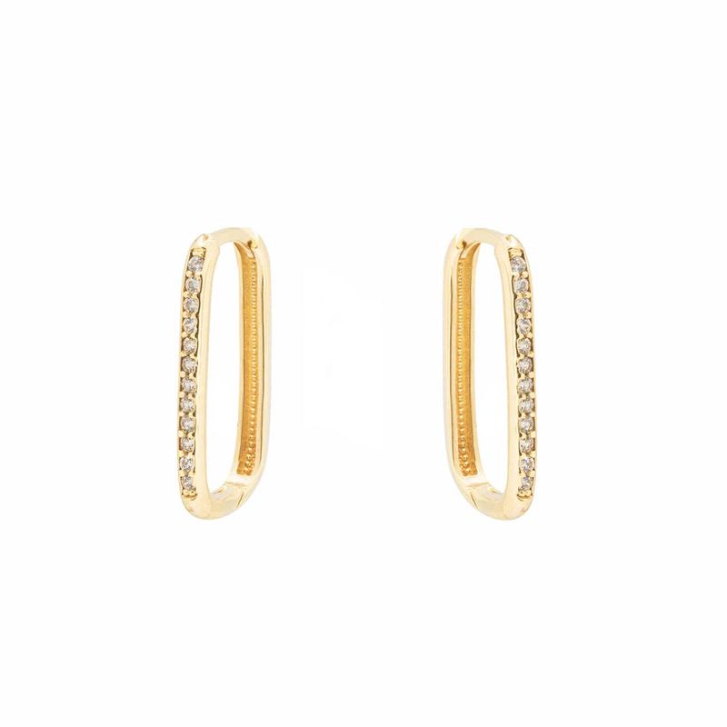 Boucles d'oreilles Huggies Minimalistes Scintillantes en or 10K
