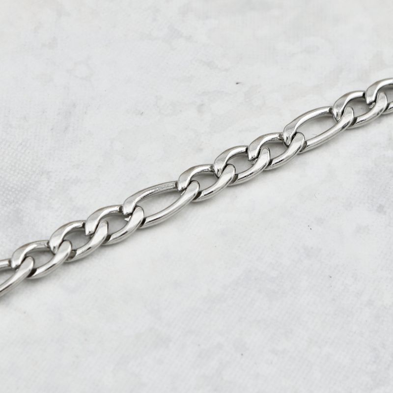 Bracelet de cheville Figaro en acier