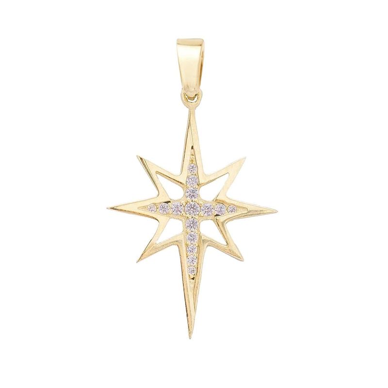 Pendentif Étoile du Nord en or jaune 10K