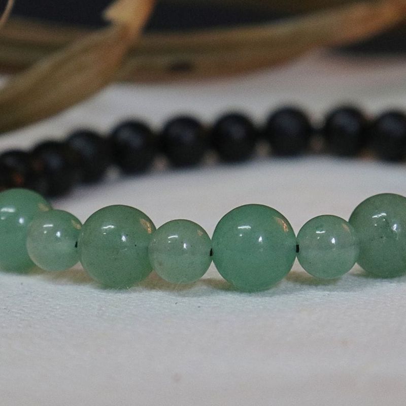 Bracelet Zack en onyx et aventurine