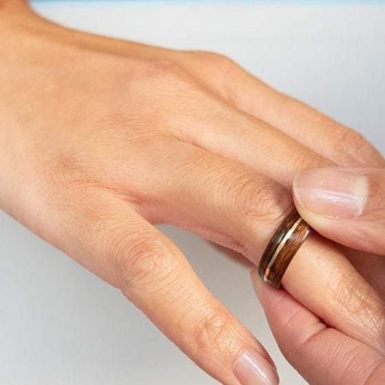 Bague en bois et or 14K & 18K personnalisée