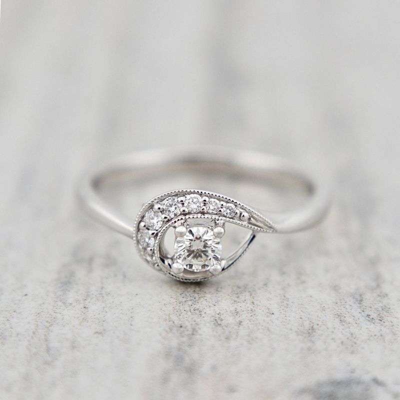 Bague en or 14K et diamants - 0,23 ctw