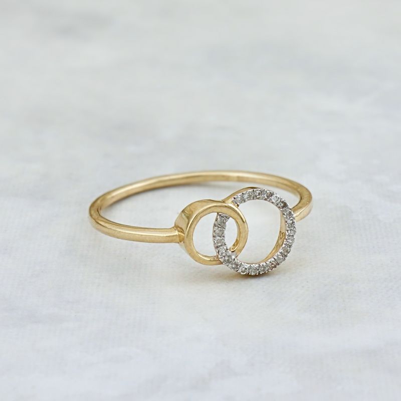 Bague Cercles en or 10K et diamants