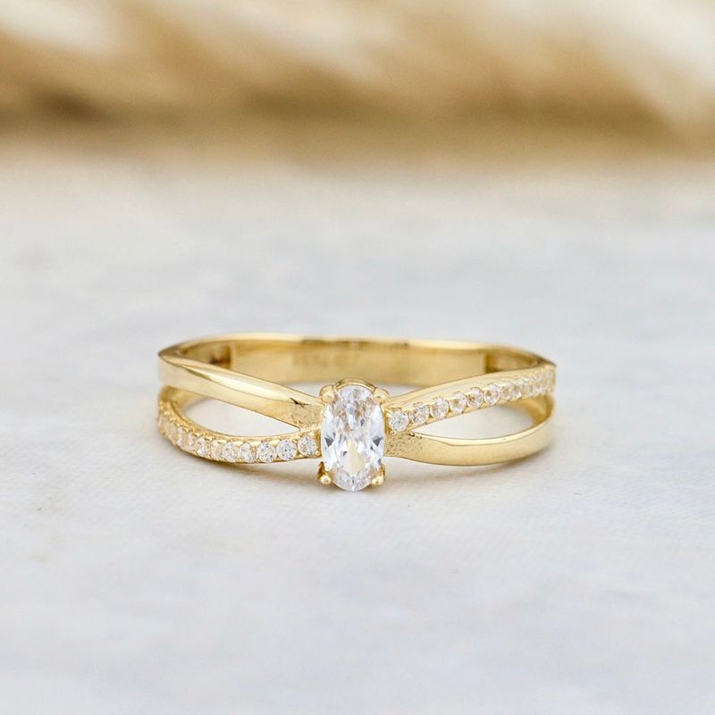 Bague Croisée en or 10K
