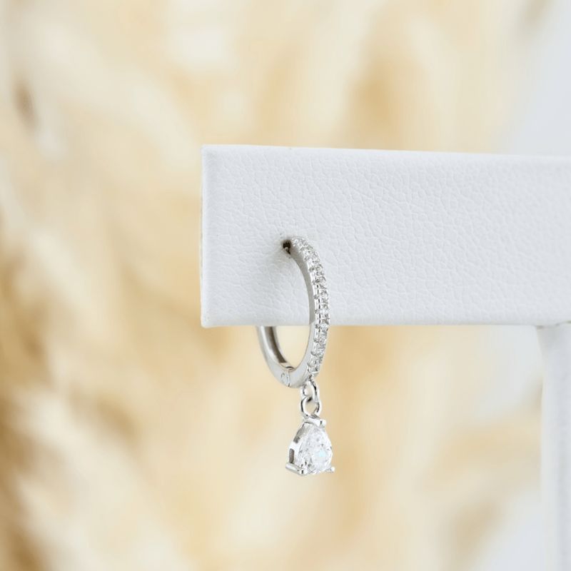 Boucles d'oreilles Huggies Gouttes en argent sterling