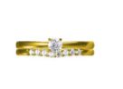 Bague Classique en or jaune 14K et diamant 4,2mm