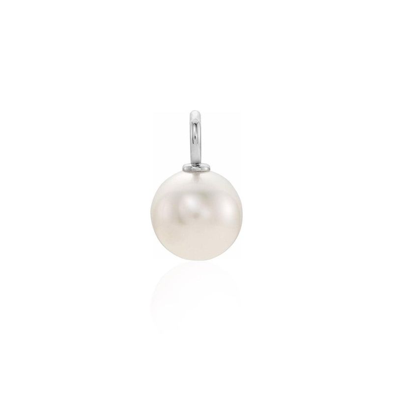 Pendentif perle d'eau douce et or 10K ou argent sterling