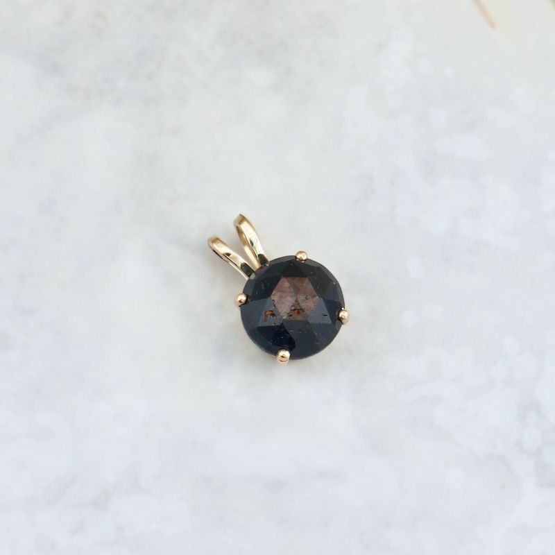 Pendentif en or 14K - 18K ou platine et Saphir Doré