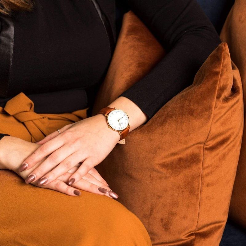 Montre Daphne avec bracelet en cuir
