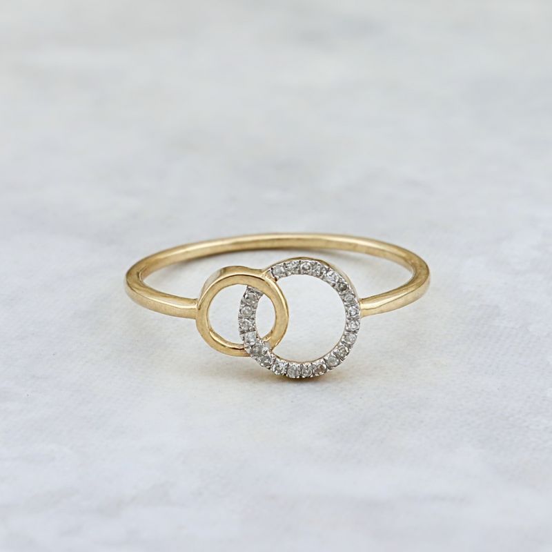 Bague Cercles en or 10K et diamants