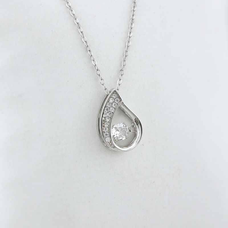 Collier Goutte scintillante en argent sterling