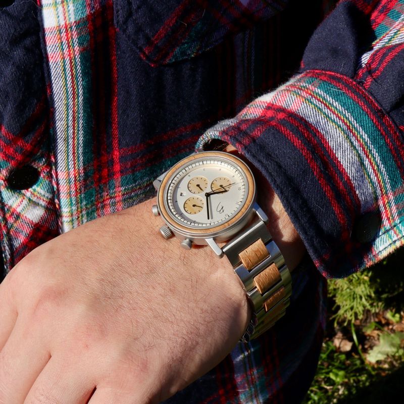 Montre Graham en bois de baril de whisky recyclé