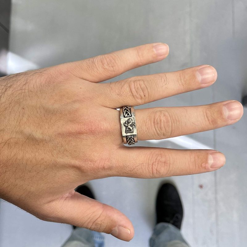 Bague Lion Celtique en argent sterling