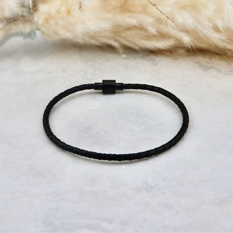 Bracelet Classique en cuir et acier